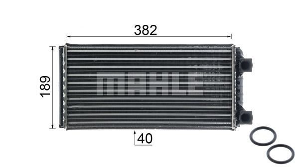 Радиатор отопителя FM9 (01-05), FM12 (98-05), FH12 (93-) AH 133 000P MAHLE KNECHT