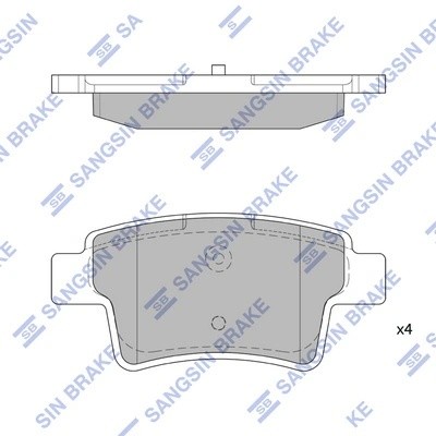 Колодки тормозные дисковые Citroen C4 Picasso 1.8/2.0 16V/1.6HDi/2.0HDi 06 SP183 SP1831 SANGSIN