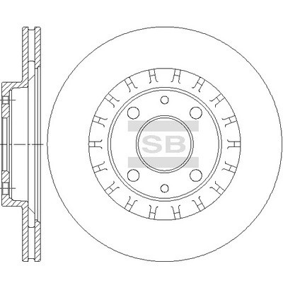 Диск тормозной передний ВАЗ 2110, 2112, 1118, 2170, 2190 R-14 SD5803 SD5803 SANGSIN