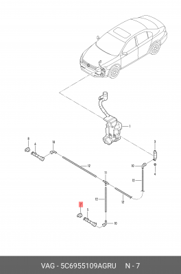 JETTA (2011>) ЛЕВ 5C6 955 109 A GRU VAG
