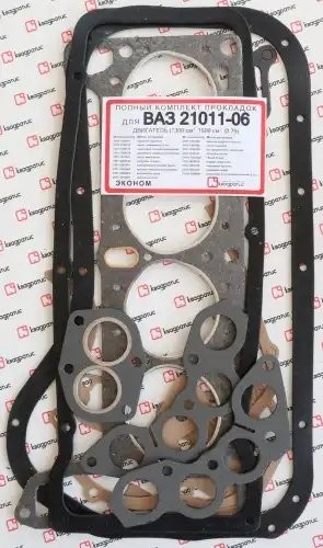 Набор прокладок двигателя для а/м ВАЗ 21011 полный "КВАДРАТИС" 79,0 (Эконом) KVP-21011-1002064-01 KVADRATIS