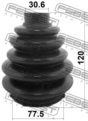 Пыльник ШРУСа внешний FORD FOCUS CB4 2008-2011 [EU] 2117-FOCIIRUB 2117-FOCIIRUB FEBEST