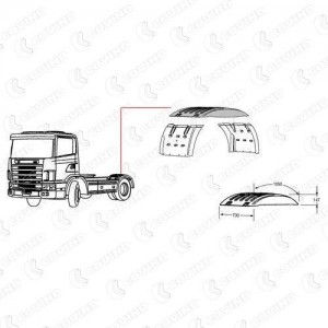 Средняя часть крыла заднего CP 94 -114 - 124 144530 COVIND