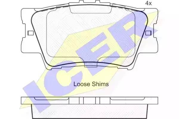 181761 колодки дисковые задние!\ Toyota RAV4 2.0/2.2 D-4D 06> 181761 ICER