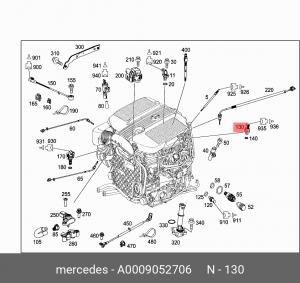 датчик давления выхлопных газов!\ MB A/B/C/E/GL/ML/S/Sprinter/Vito A 000 905 27 06 MERCEDES BENZ