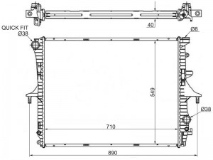 Радиатор AUDI Q7 06-VW TOUAREGPORSCHE CAYENNE 02-10 AD0007 AD0007 SAT
