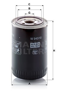 Фильтр масляный Deutz W 940-18 MANN FILTER