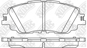 Колодки тормозные TOYOTA Camry LEXUS передние (4шт.) NIBK PN1857 NIBK