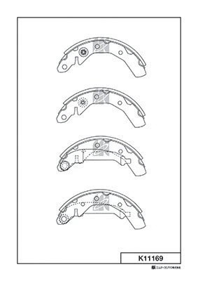 Колодки тормозные барабанные DAEWOO MATIZ K11169 K11169 MK KASHIYAMA
