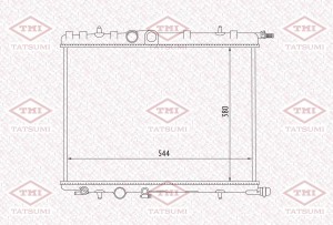 Радиатор охлаждения CITROEN Berlingo/Xsara 99-PEUGEOT 206/307/Partner 00- TGA108 TGA1083 TATSUMI
