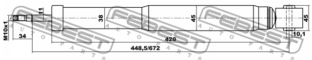 Амортизатор задний SKODA RAPID 23655642R 23655642R FEBEST