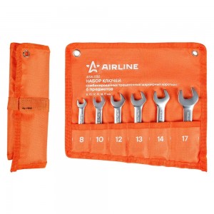 Набор комбинированных ключей (6 предметов) "AIRLINE" PRO (трещоточные 8-17 мм, ш ATAL032 AIRLINE