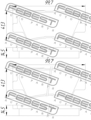 Колодки задние HYUNDAI TUCSON 2004- 1201-SOLR 1201-SOLR FEBEST