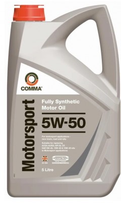 COMMA 5W50 MOTORSPORT (5L) масло мот.!  Suitable for replacing ACEA A3/B3, API S MS5L COMMA