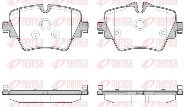 1625 08 колодки дисковые передние!\ BMW 2/X1 F45/F46 14> 162508 REMSA