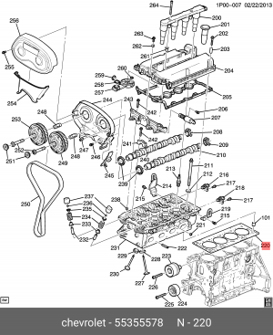 Прокладка ГБЦ 55355578 55355578 GENERAL MOTORS