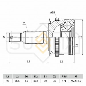 ST-1066 ST-1066 ШРУС SUFIX ST-1066 SUFIX