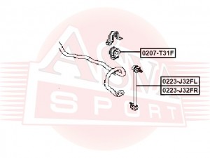 ВТУЛКА ПЕРЕДНЕГО СТАБИЛИЗАТОРА D22 NISSAN 0207T31F 0207-T31F ASVA
