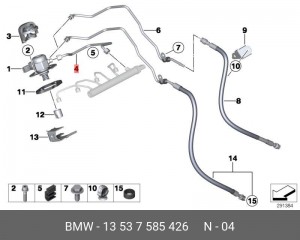 Трубопровод высокого давления BMW 13 53 7 585 426 BMW