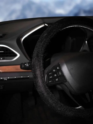 Оплетка на руль, искусственный мех, черная, 38 см / M (AWC-SF-09M) AWC-SF-09M AIRLINE