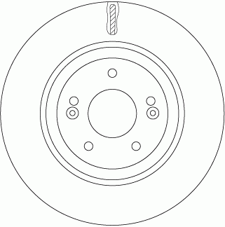 Диск тормозной HYUNDAI i40 (11-),ix35 (13-) KIA Optima (11-) (R17) передний (1шт DF7592 TRW