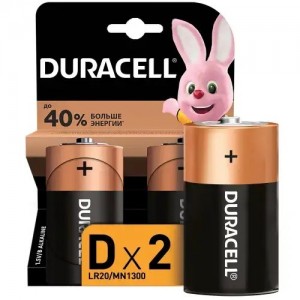 Батарейка D LR20 1.5V блистер 2шт. (цена за 1шт.) Alkaline Basic DURACELL LR202BL DURACELL