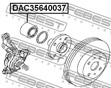 Подшипник DAC35640037 DAC35640037 FEBEST