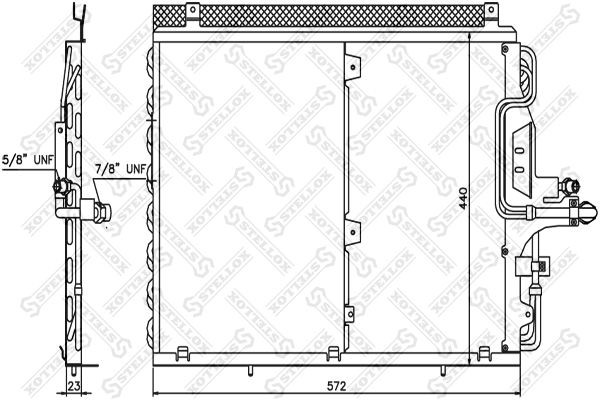 радиатор кондиционера!\ MB124 M103/M104 BE 10-45318-SX STELLOX