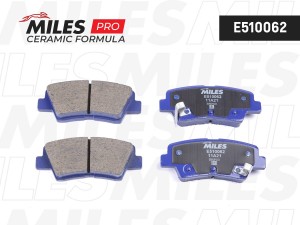 Колодки тормозные задние (Смесь CERAMIC серия PRO) HYUNDAI SOLARIS 10-/SONATA V  E510062 MILES