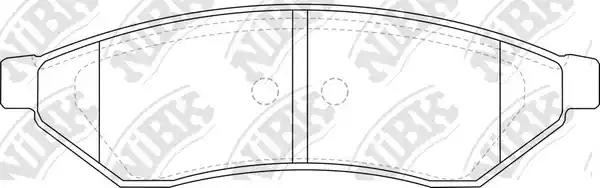 Колодки тормозные CHEVROLET Epica (05-),Evanda (02-),Magnus (99-) задние (4шт.)  PN0375 NIBK