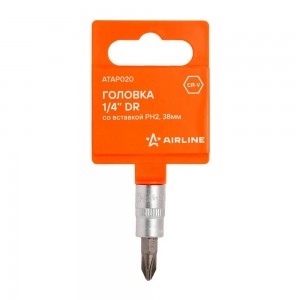 Головка 1/4 со вставкой PH2, L=38мм (ATAP020) ATAP020 AIRLINE