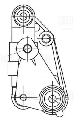 Ролик привод. ремня для а/м BMW 5 E39 (95-) 2.0i/2.2i/2.5i/2.8i/3.0i (с натяж. м CM 5497 TRIALLI
