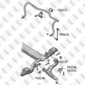 Опора шаровая нижняя левая/правая VW Transporter/Multivan 03- FK0266 FK0266 FIXAR