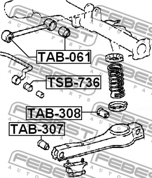Втулка стабилизатора TOYOTA LAND CRUISER GRJ7 2014.08-2015.07 TSB-736 TSB-736 FEBEST
