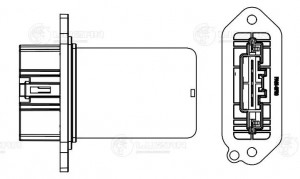Резистор э/вент. отоп. а/м Mazda 3 (BK) (03-) (manual A/C) LFR2540 LFR 2540 LUZAR