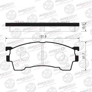 Колодки тормозные дисковые Avantech передние (противоскрипная пластина в компл.) AV792 AVANTECH