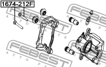 Втулка направляющая передн суппорта NISSAN X-TRAIL 2014- 1674-212F 1674-212F FEBEST