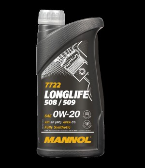 7722 MANNOL LONGLIFE 508/509 0W20 (1L) масло моторное! синтетическое\ SP, C5 MN7722-1 MANNOL