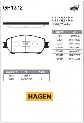 Колодки тормозные GP1372 GP1372 SANGSIN