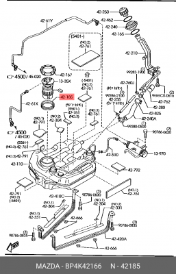 Прокладка MAZDA 3 крышки маслозаливной горловины OE BP4K42166 MAZDA