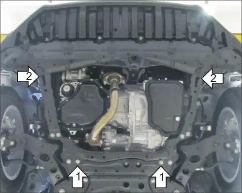 72503 (1/0/1) ЗАЩИТА СТАЛЬНАЯ 2 ММ Д, КПП TOYOTA RAV4, С 2013 Г. MOTODOR 72503 MOTODOR