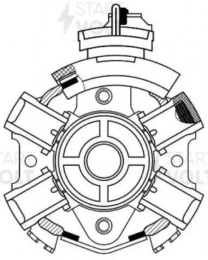 Узел щеточный стартера для а/м Mercedes-Benz M W164 (05-) 3.5i/GL X164 (06-) 4.7 VBS 1571 START VOLT