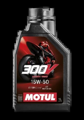 Масло моторное для 4-х тактных двигателей MOTUL 300V 4T FL ROAD RACING 15W50 син 104125 MOTUL