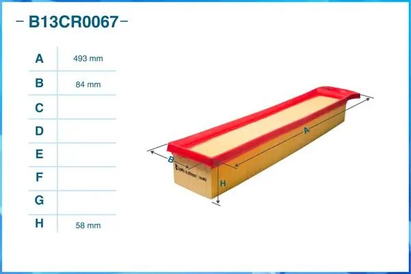 Фильтр воздушный B13CR0067 B13CR0067 CWORKS