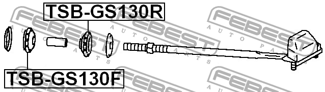Втулка тяги подвески TOYOTA CROWN/CROWN MAJESTA JZS14,LS141,UZS14,GS141 19­91.10 TSB-GS130R FEBEST