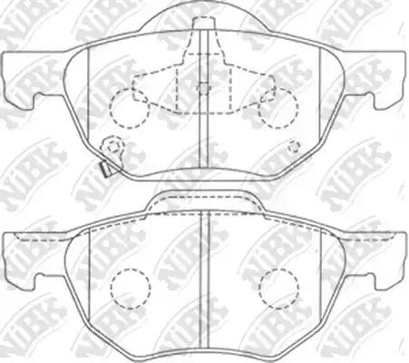 Колодки тормозные HONDA ACCORD 2.0/2.2/2.4 03 передние PN8125 PN8125 NIBK