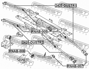 Тяга поперечная передняя RENAULT DUSTER I/II, KAPTUR 2425-DUSTR2 2425-DUSTR2 FEBEST