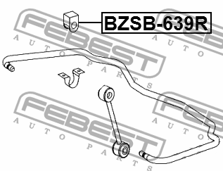Втулка стабилизатора передняя MERCEDES BENZ VIANO 639 2002- BZSB-639R BZSB-639R FEBEST