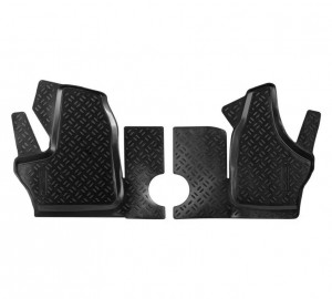 Коврики салона для а/м ГАЗель NEXT полимерный черный "AIRLINE" (пердний ряд, выс ACM-PS-16 AIRLINE