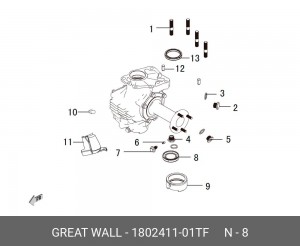 Сальник HAVAL H6 коробки раздаточной OE 180241101TF GREAT WALL